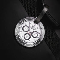 White Daytona Travel Bag Tag